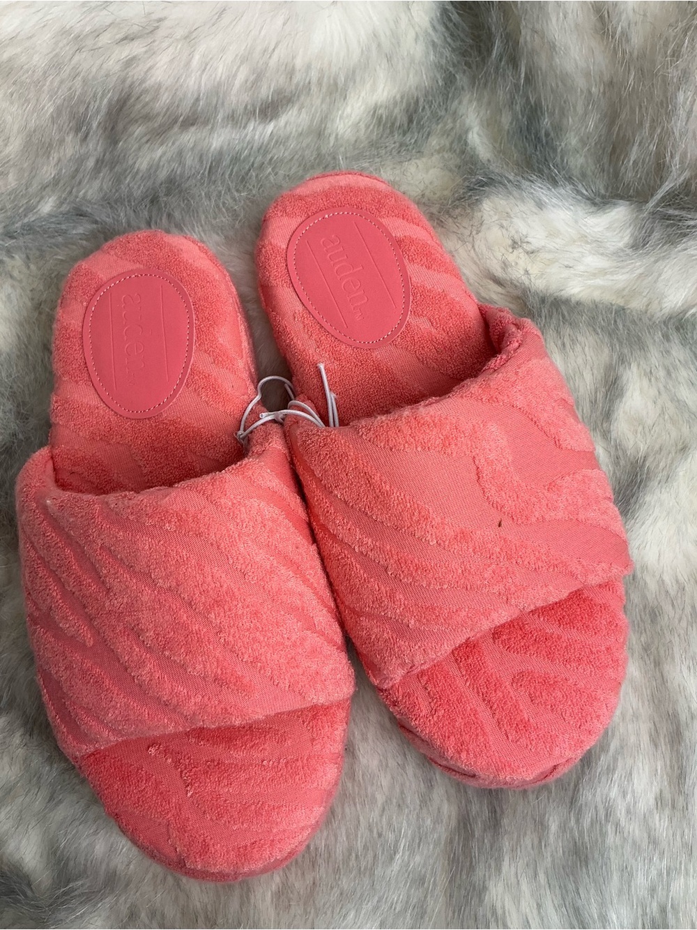 2276 - Coral Terry Cloth Slide Slippers